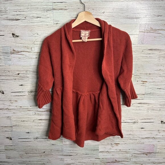 April Cornell wool blend cardigan sweater orange size xs - Picture 1 of 9